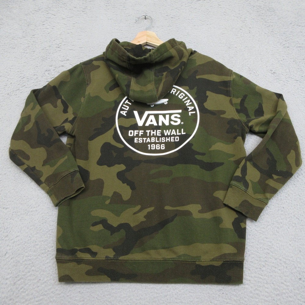 Vans Camo Hoodie Pullover Mens XL Woodland Print Skatewear Streetwear Gorpcore